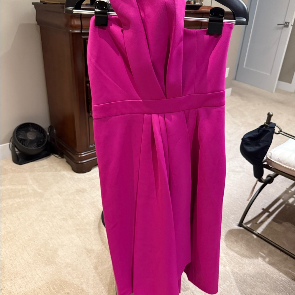 Eliza J Vibrant Pink Strapless Dress